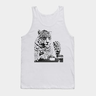 Black and white cheetah Tank Top